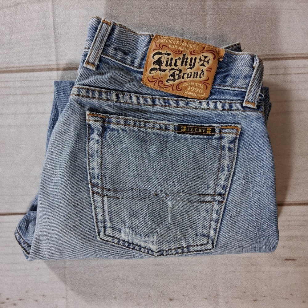 Lucky Brand Dungarees New Dream Fit Jeans Vintage 90s Women 10/30 USA Light Wash